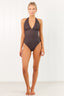 PERRY MAILLOT - CHOCOLATE PINSTRIPE