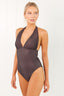 PERRY MAILLOT - CHOCOLATE PINSTRIPE