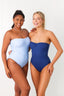 BEACH MAILLOT - NAVY RIB