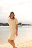 TERRY TEE MIDI - CREAM